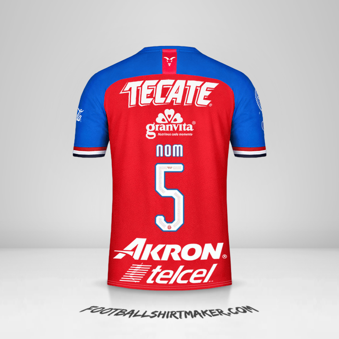 Maillot Guadalajara 2019/20 -  nom - 5