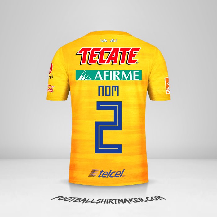 Maillot Tigres UANL 2019/20 -  nom - 2