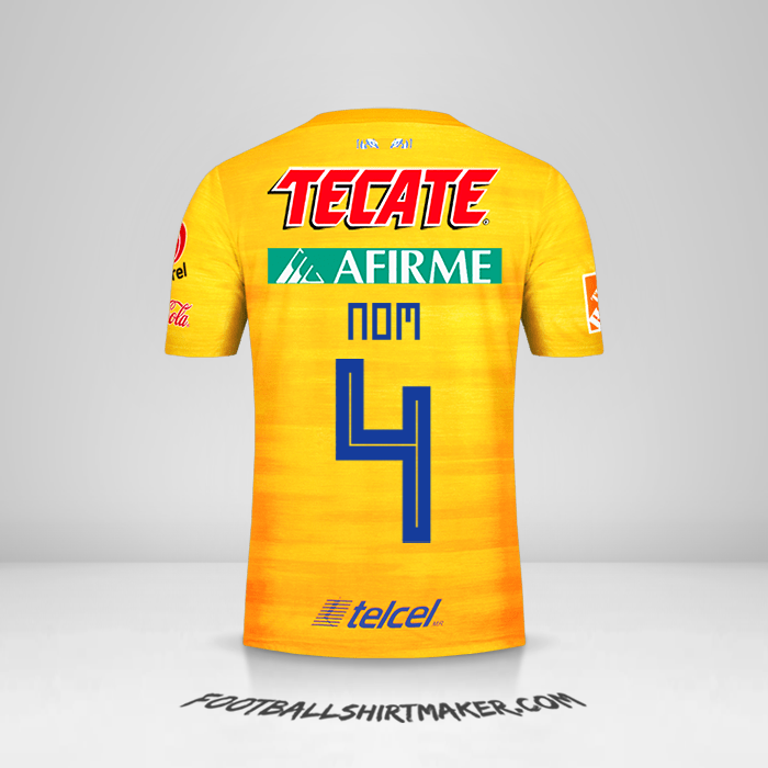 Maillot Tigres UANL 2019/20 -  nom - 4
