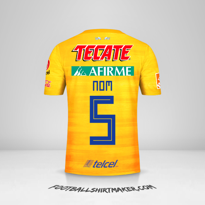 Maillot Tigres UANL 2019/20 -  nom - 5