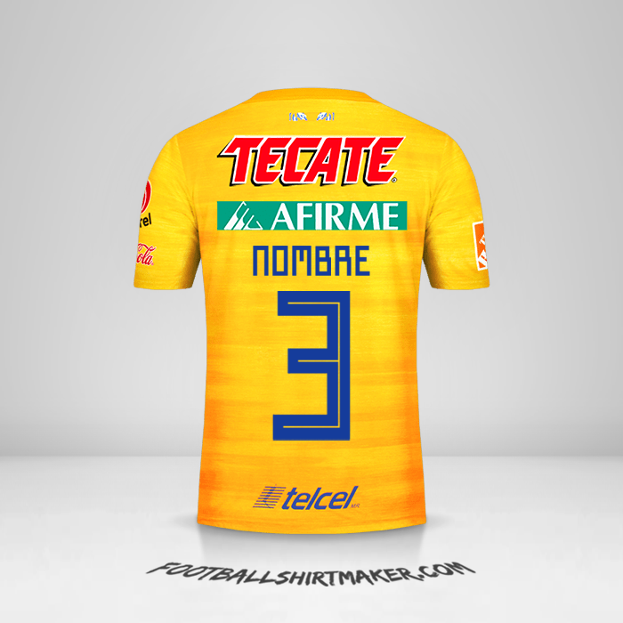 Camiseta Tigres UANL 2019/20 -  nombre - 3