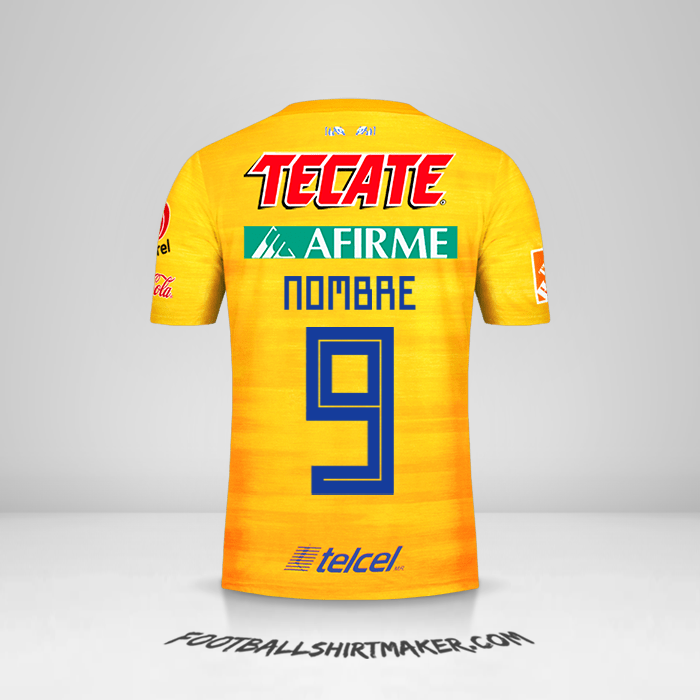 Camiseta Tigres UANL 2019/20 -  nombre - 9
