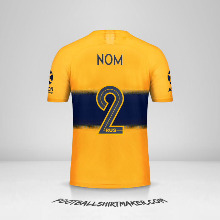 Maillot Boca Juniors 2019/20 Extérieur -  nom - 2
