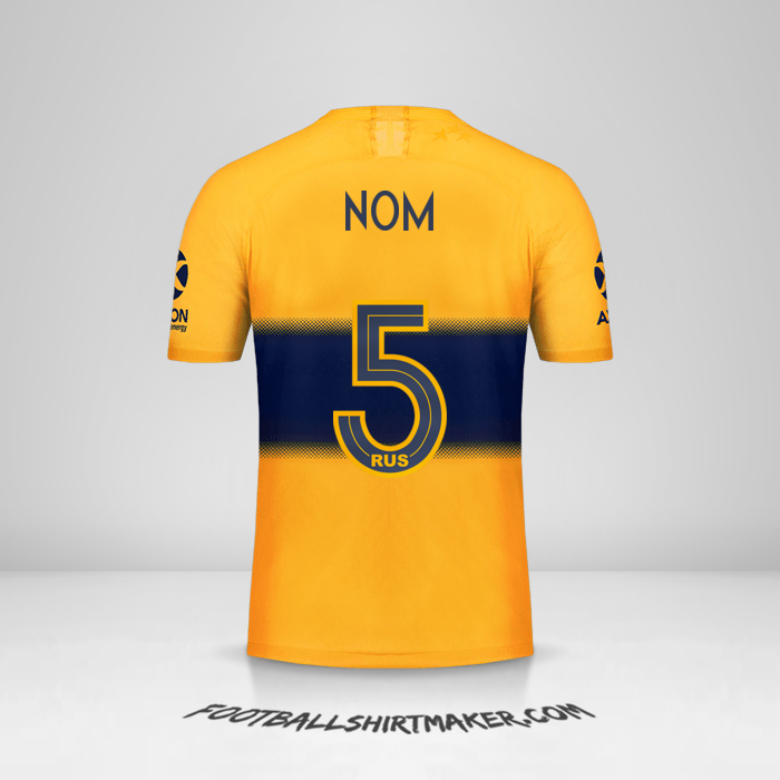 Maillot Boca Juniors 2019/20 Extérieur -  nom - 5