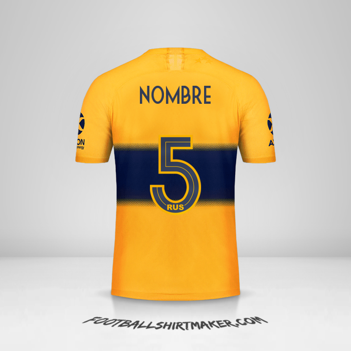 Jersey Boca Juniors 2019/20 Visita -  nombre - 5
