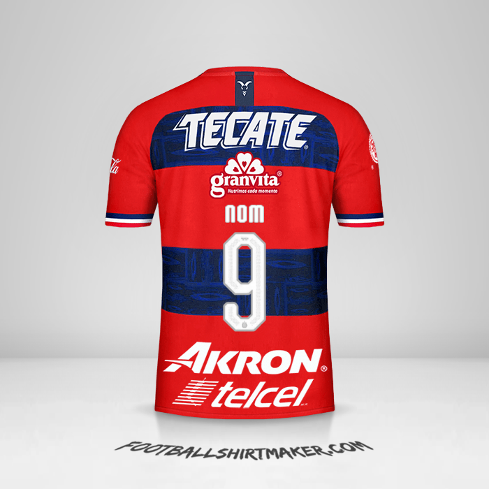 Maillot Guadalajara 2019/20 Extérieur -  nom - 9