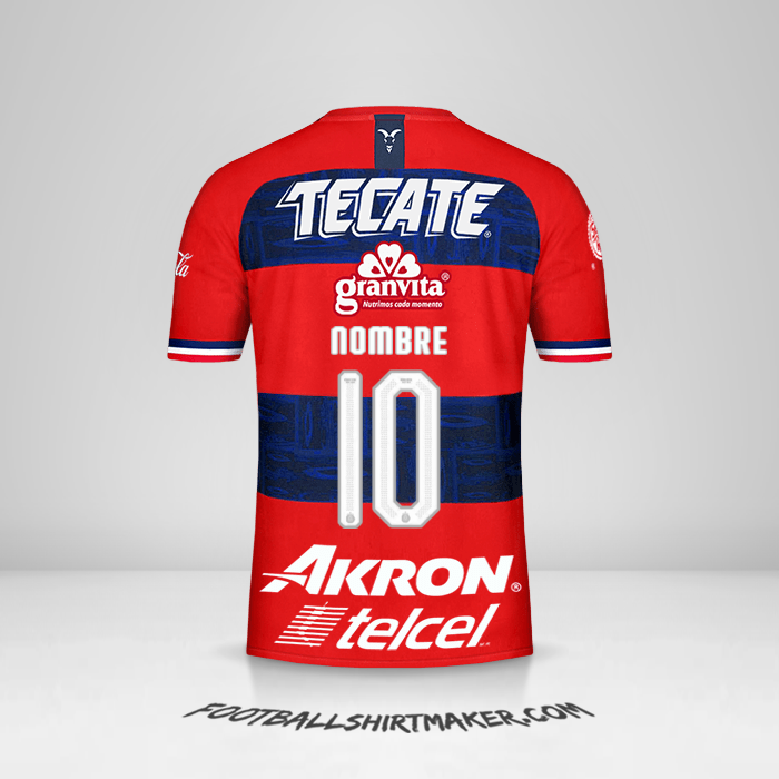 Jersey Guadalajara 2019/20 Visita -  nombre - 10
