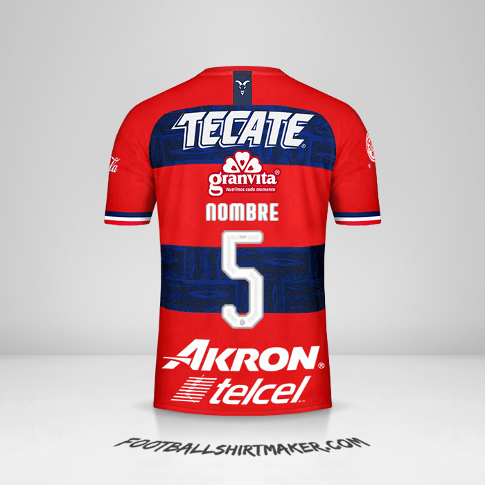 Jersey Guadalajara 2019/20 Visita -  nombre - 5