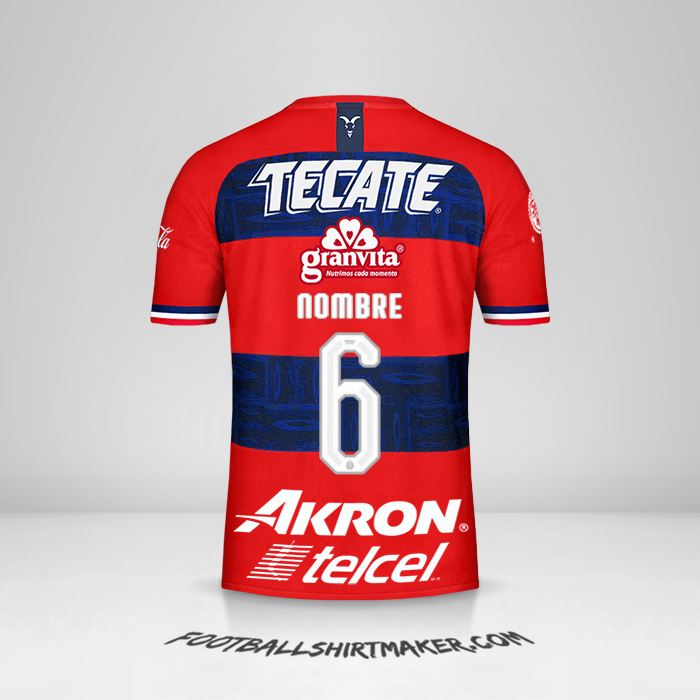 Jersey Guadalajara 2019/20 Visita -  nombre - 6