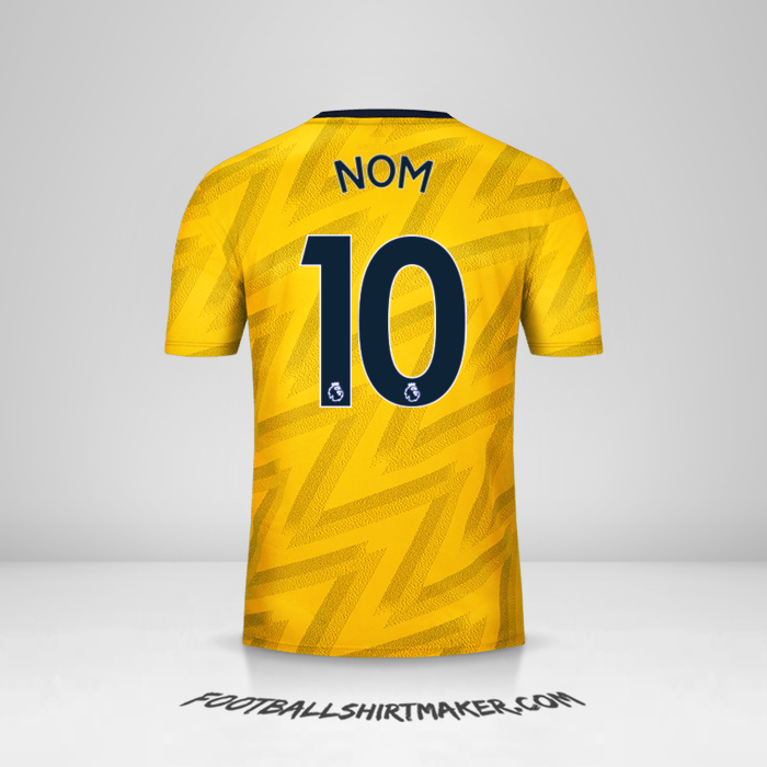 Maillot Arsenal 2019/20 Extérieur -  nom - 10