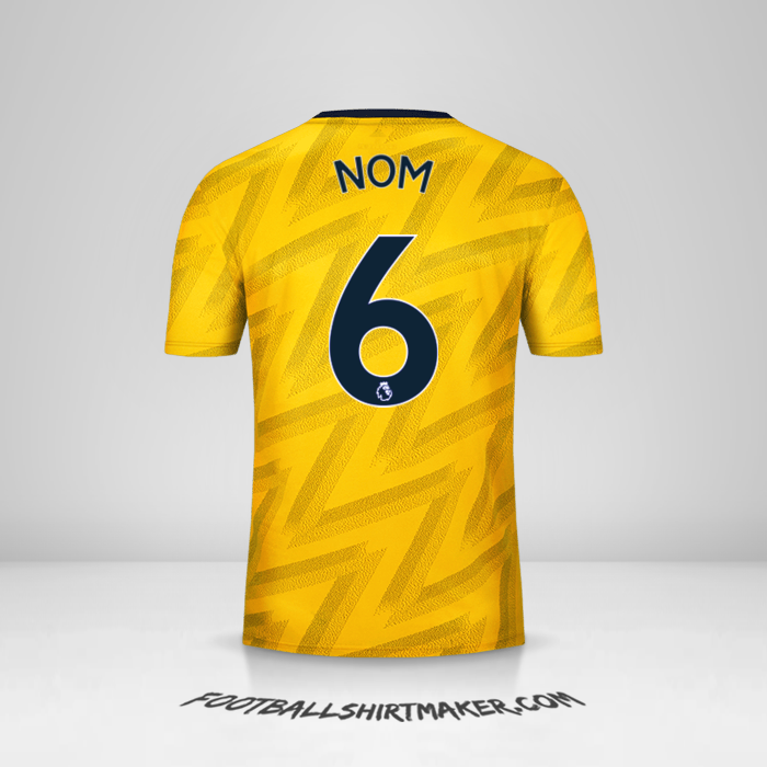 Maillot Arsenal 2019/20 Extérieur -  nom - 6