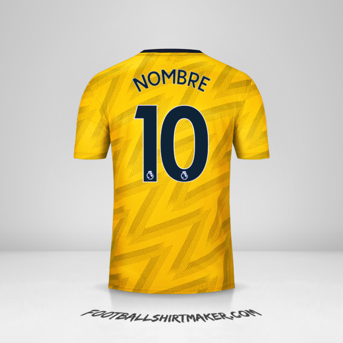 Jersey Arsenal 2019/20 Visita -  nombre - 10