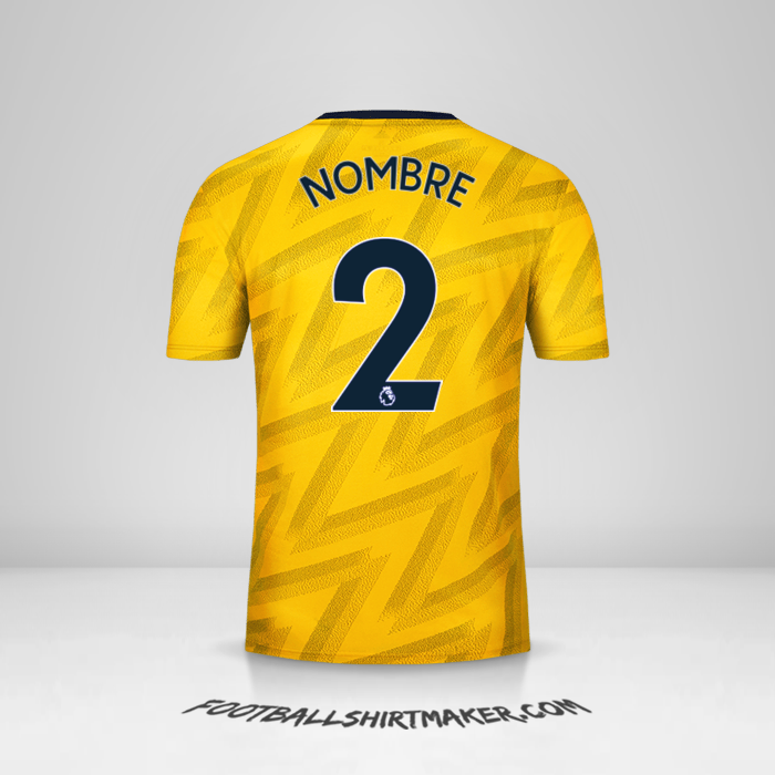 Jersey Arsenal 2019/20 Visita -  nombre - 2