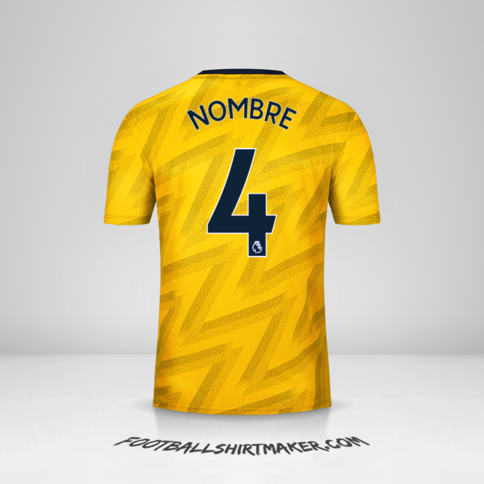 Jersey Arsenal 2019/20 Visita -  nombre - 4