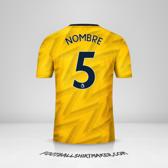 Camiseta Arsenal 2019/20 Visita -  nombre - 5