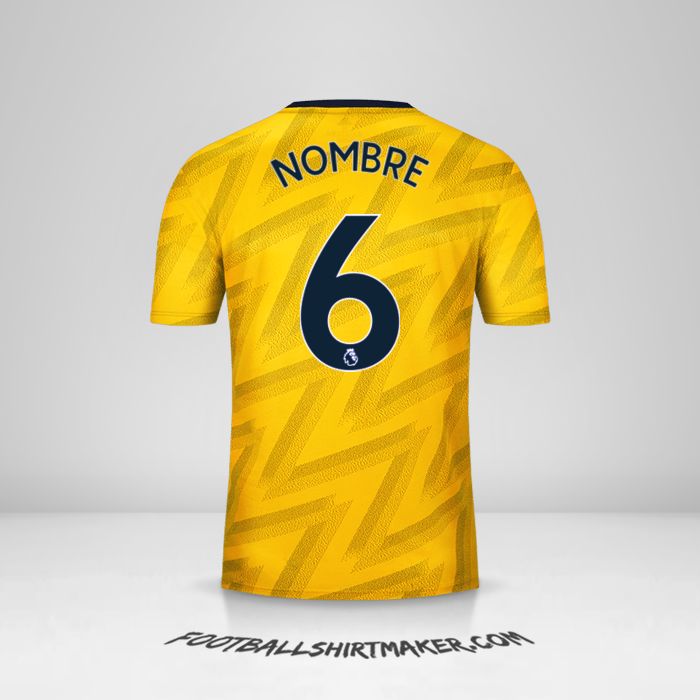 Camiseta Arsenal 2019/20 Visita -  nombre - 6
