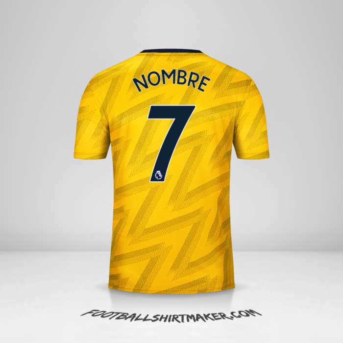 Camiseta Arsenal 2019/20 Visita -  nombre - 7