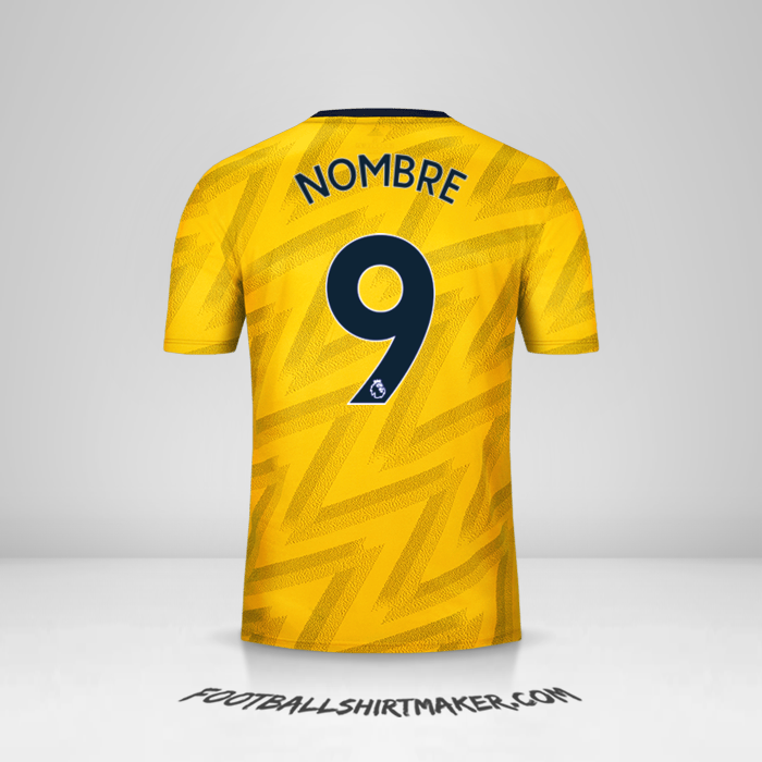 Jersey Arsenal 2019/20 Visita -  nombre - 9