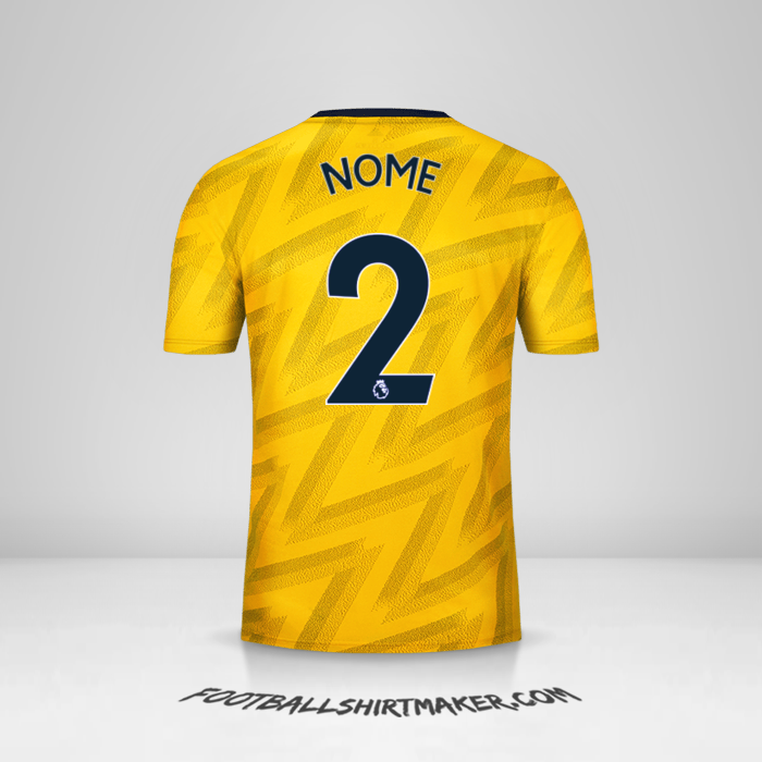 Maglia Arsenal 2019/20 Seconda -  nome - 2