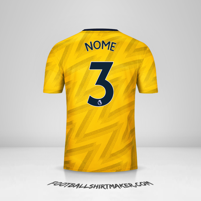 Maglia Arsenal 2019/20 Seconda -  nome - 3