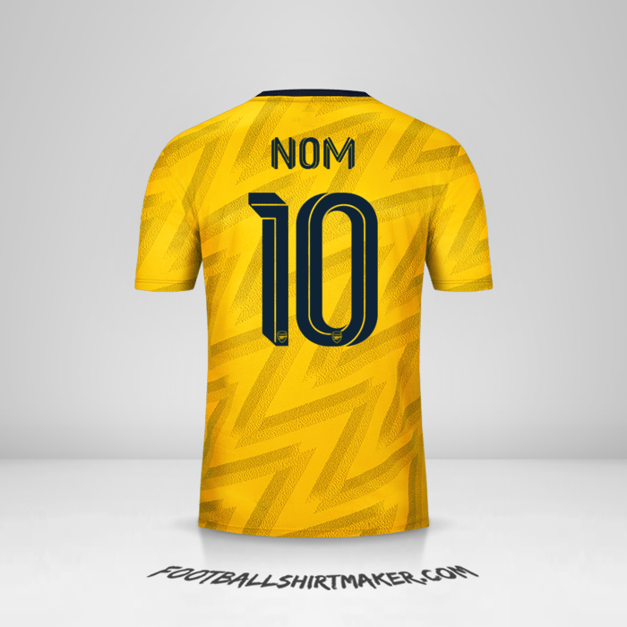Maillot Arsenal Cup 2019/20 Extérieur -  nom - 10