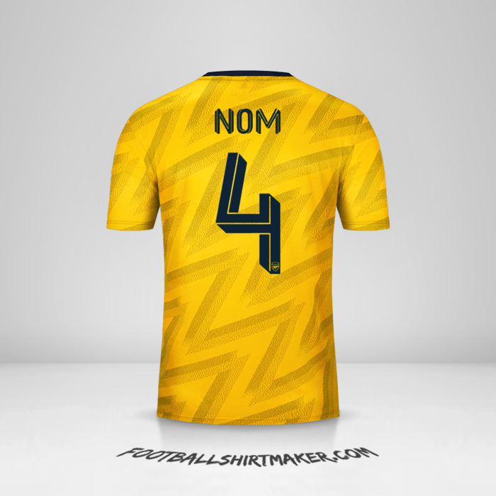 Maillot Arsenal Cup 2019/20 Extérieur -  nom - 4
