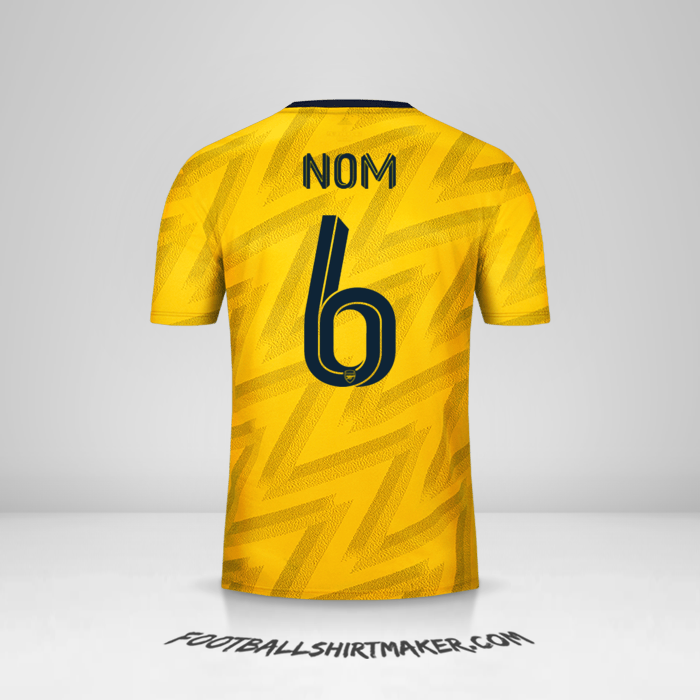 Maillot Arsenal Cup 2019/20 Extérieur -  nom - 6