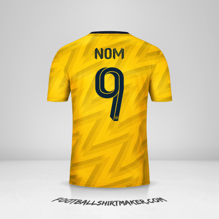 Maillot Arsenal Cup 2019/20 Extérieur -  nom - 9