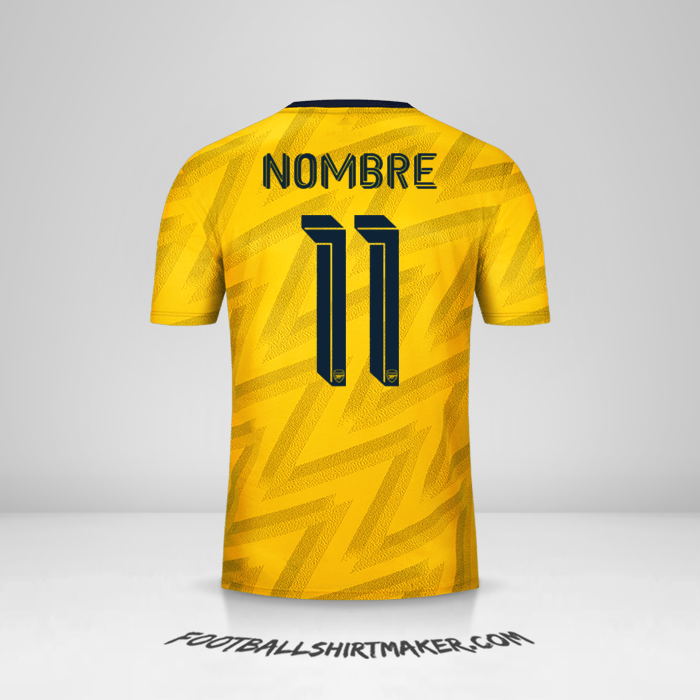 Camiseta Arsenal Cup 2019/20 Visita -  nombre - 11