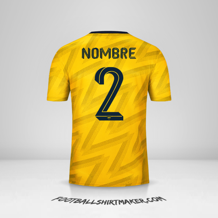 Jersey Arsenal Cup 2019/20 Visita -  nombre - 2