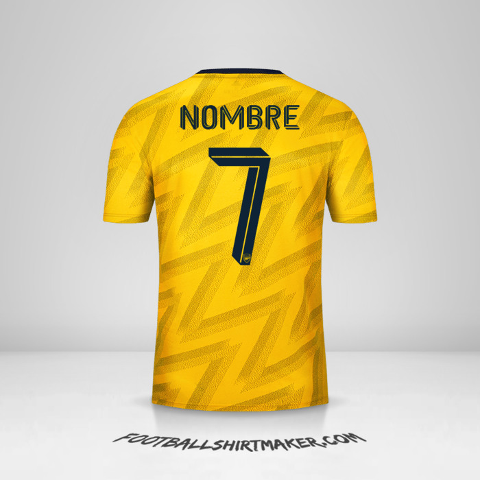 Jersey Arsenal Cup 2019/20 Visita -  nombre - 7