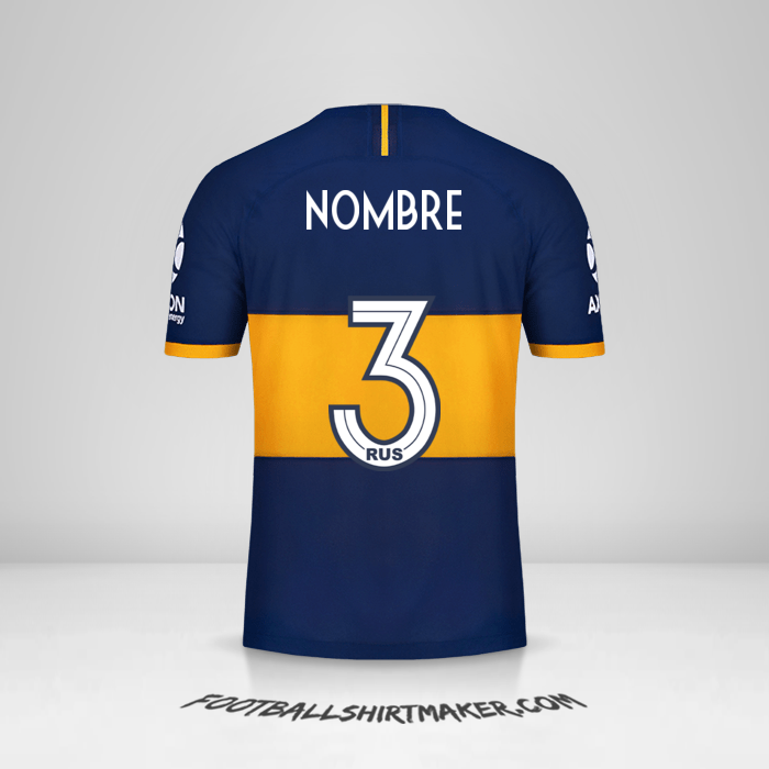 Jersey Boca Juniors 2019/20 -  nombre - 3
