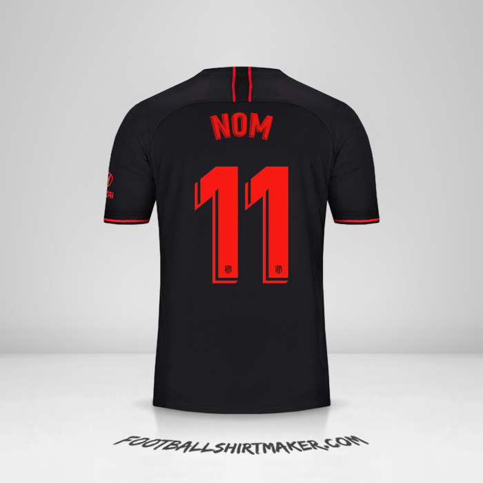 Maillot Atletico Madrid 2019/20 Extérieur -  nom - 11