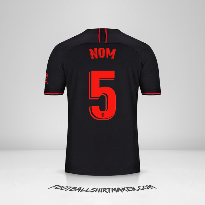 Maillot Atletico Madrid 2019/20 Extérieur -  nom - 5