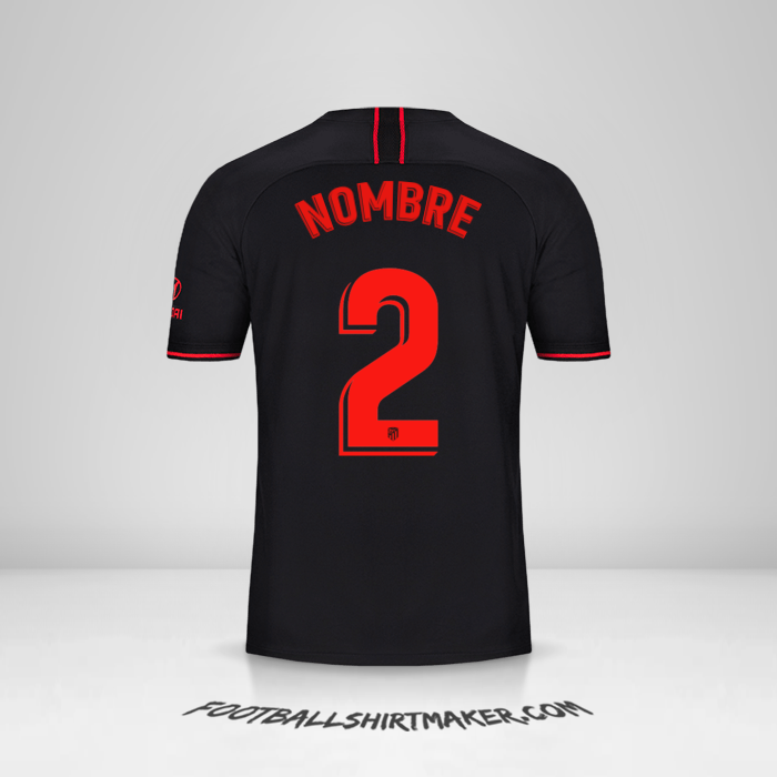 Jersey Atletico Madrid 2019/20 Visita -  nombre - 2