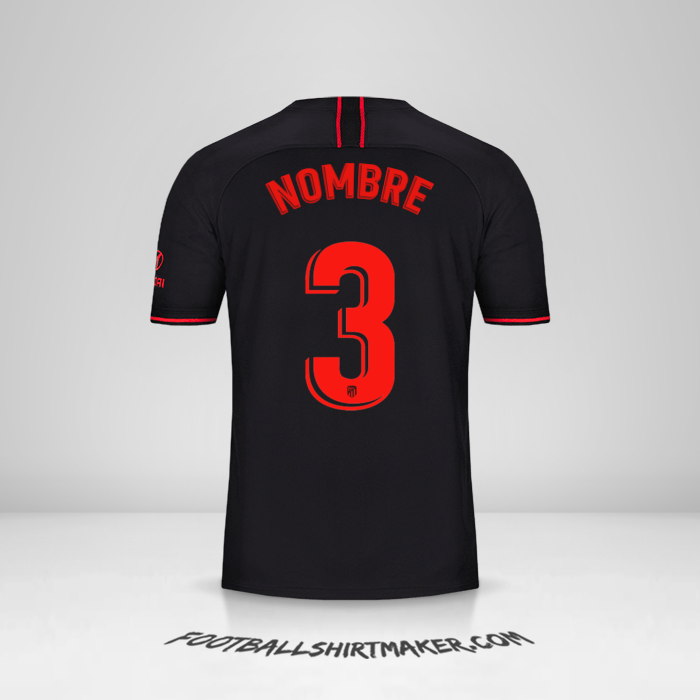 Camiseta Atletico Madrid 2019/20 Visita -  nombre - 3