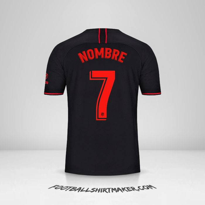 Jersey Atletico Madrid 2019/20 Visita -  nombre - 7