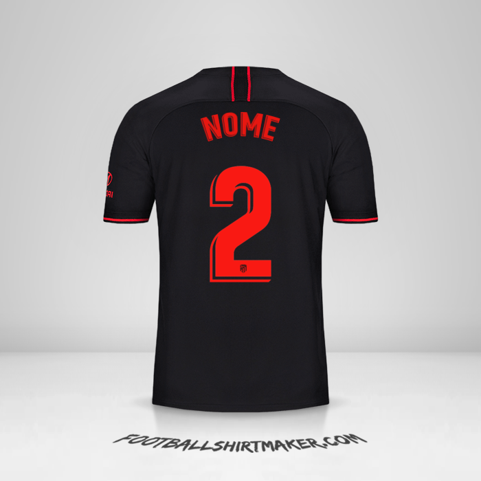 Camisola Atletico Madrid 2019/20 Alternativa -  nome - 2