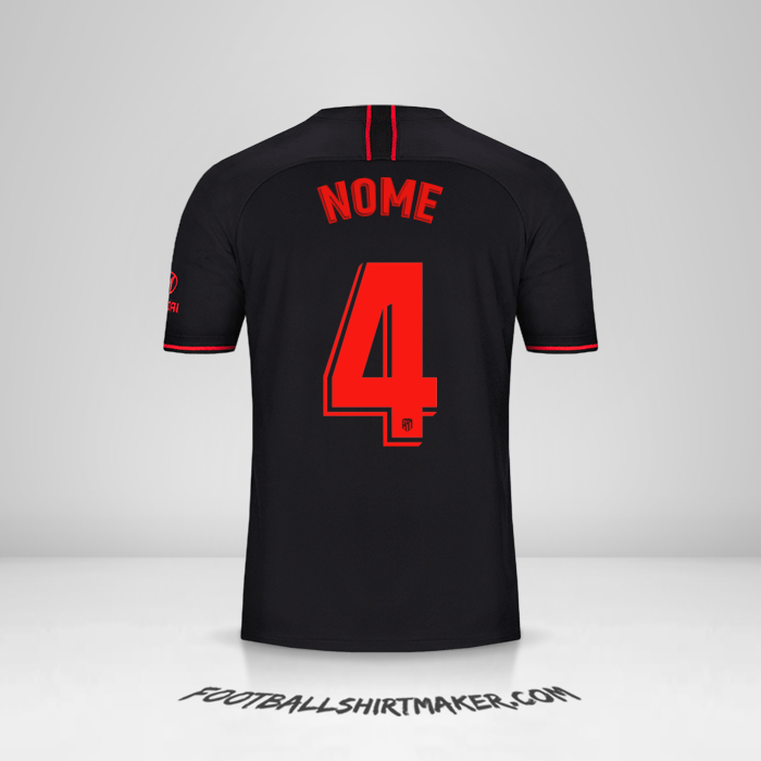 Maglia Atletico Madrid 2019/20 Seconda -  nome - 4