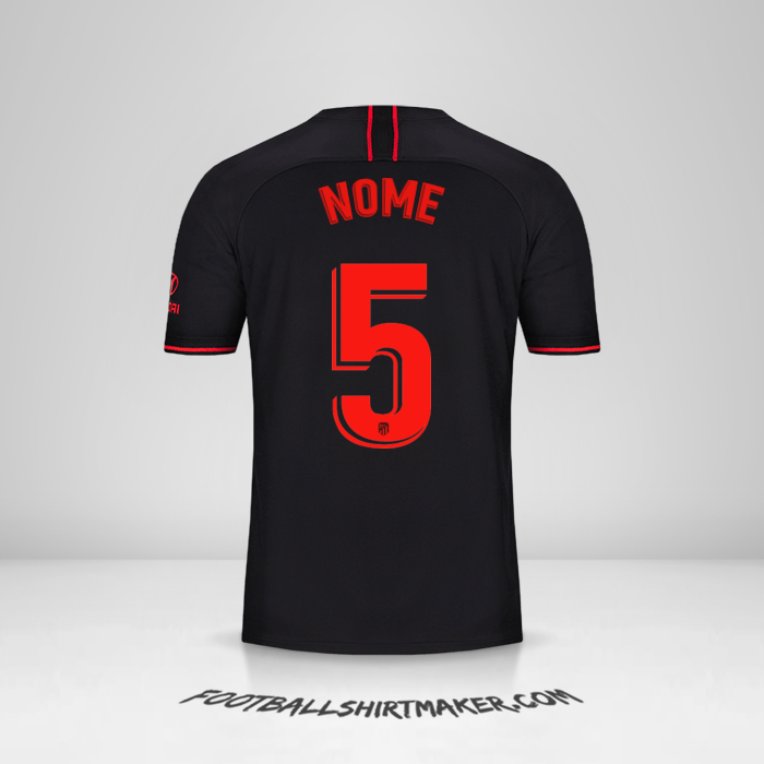 Maglia Atletico Madrid 2019/20 Seconda -  nome - 5