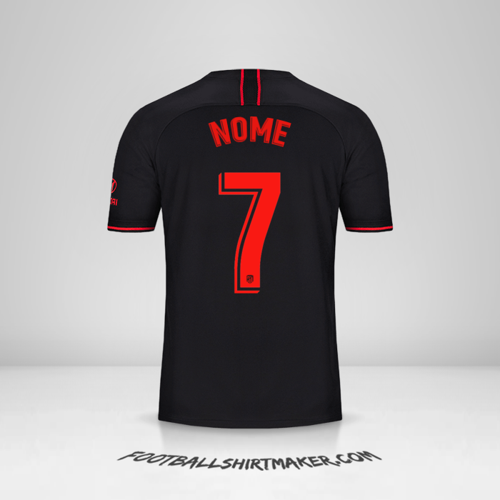 Maglia Atletico Madrid 2019/20 Seconda -  nome - 7