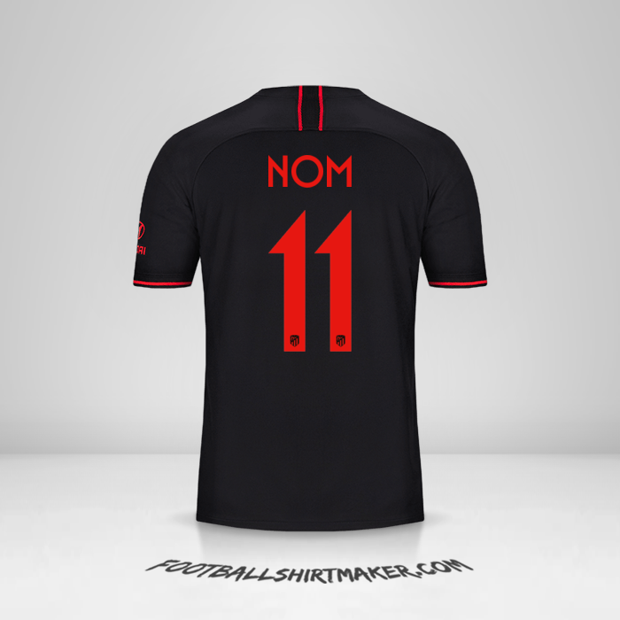 Maillot Atletico Madrid Cup 2019/20 Extérieur -  nom - 11