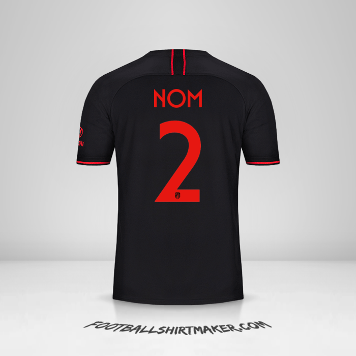 Maillot Atletico Madrid Cup 2019/20 Extérieur -  nom - 2