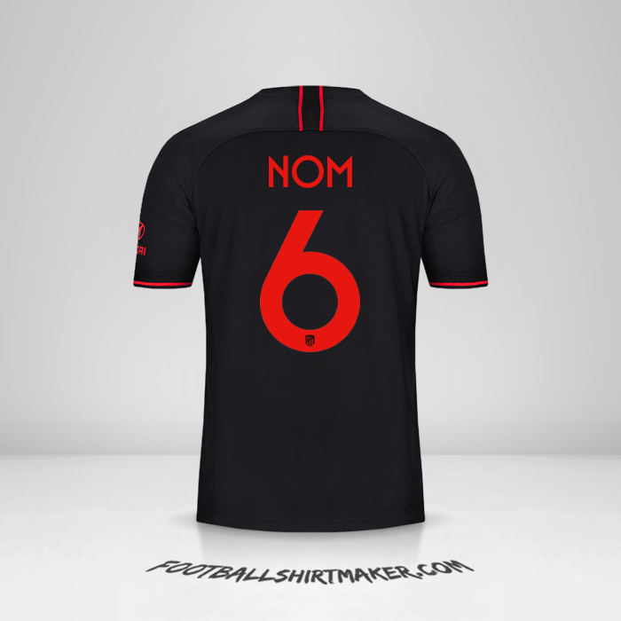 Maillot Atletico Madrid Cup 2019/20 Extérieur -  nom - 6