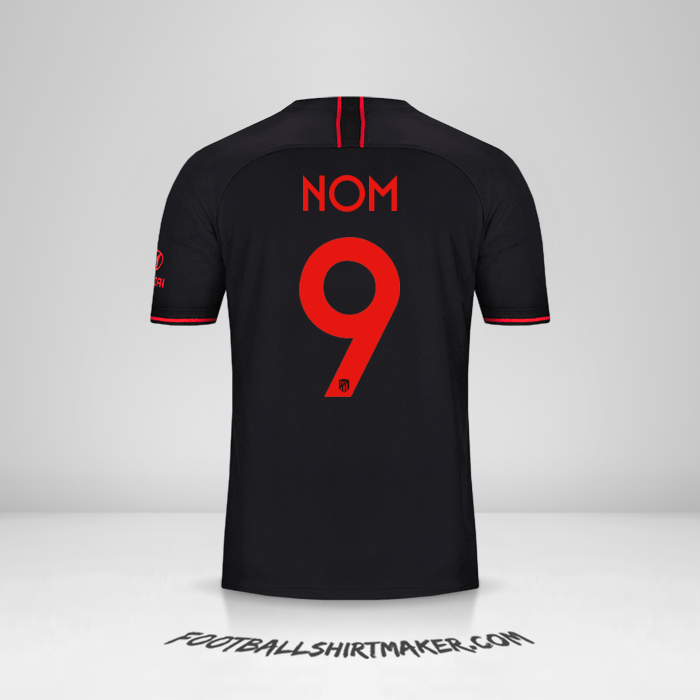 Maillot Atletico Madrid Cup 2019/20 Extérieur -  nom - 9