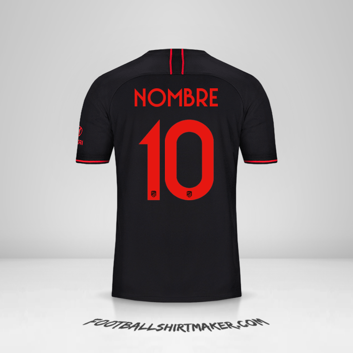 Jersey Atletico Madrid Cup 2019/20 Visita -  nombre - 10
