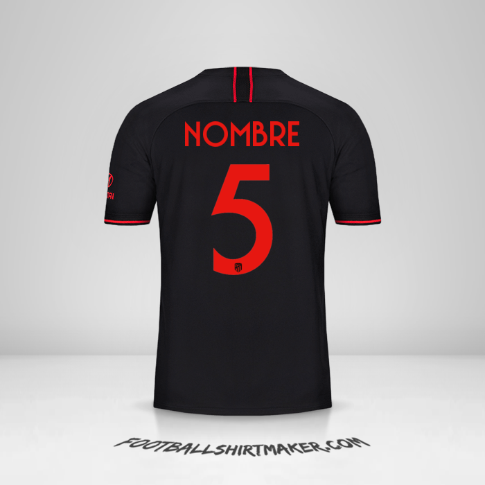 Jersey Atletico Madrid Cup 2019/20 Visita -  nombre - 5