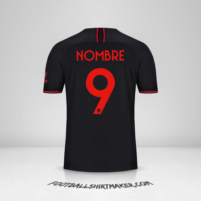 Jersey Atletico Madrid Cup 2019/20 Visita -  nombre - 9