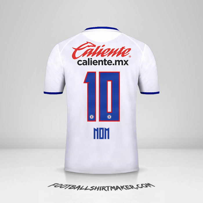 Maillot Cruz Azul 2019/20 Extérieur -  nom - 10