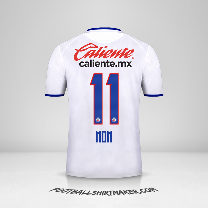 Maillot Cruz Azul 2019/20 Extérieur -  nom - 11